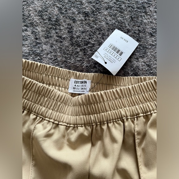 Cotton On Drew Wide Leg Linen Taupe Pants Size 0 NWT - Picture 4 of 7